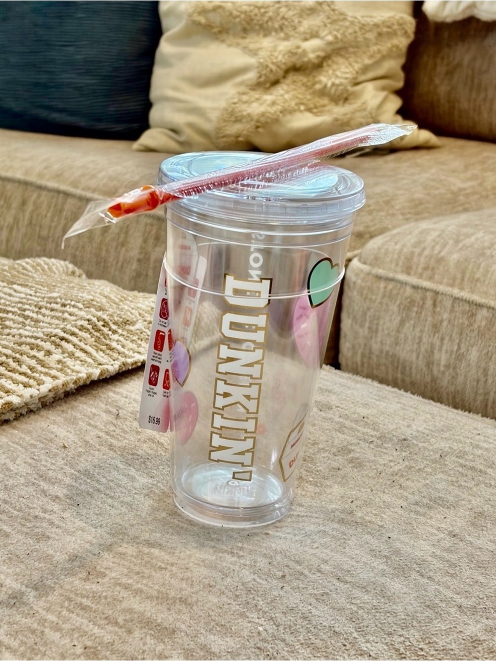 NWT | Stoney Clover Lane X Dunkin’ 24 oz Clear  Acrylic Tumbler